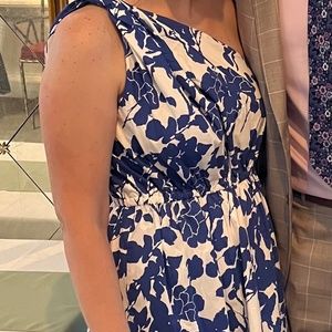 Hyacinth House blue floral one shoulder maxi dress